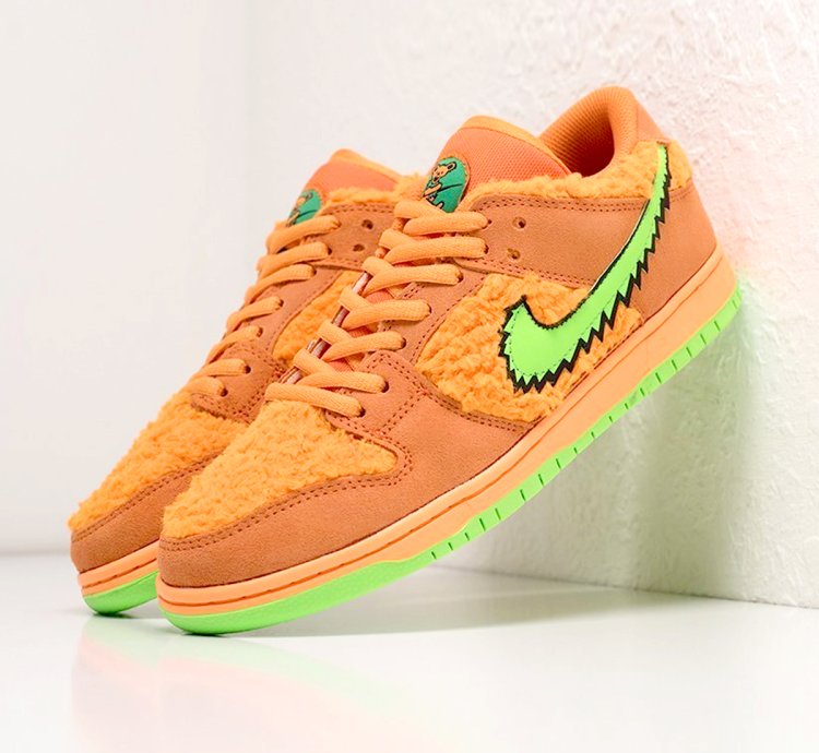 Grateful Dead X Nike Sb Dunk Orange Bear Cj5378-800