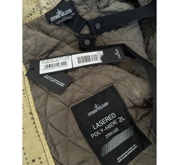 Nwt Stone Island Aw19 Shadow Project Lasered Poly-hide 2l
