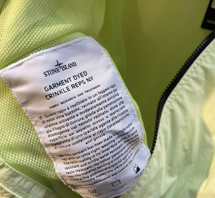 Nwt Stone Island Garment Die Crinkle Reps