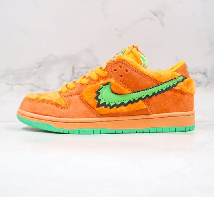 Grateful Dead X Nike Sb Dunk Orange Bear Cj5378-800