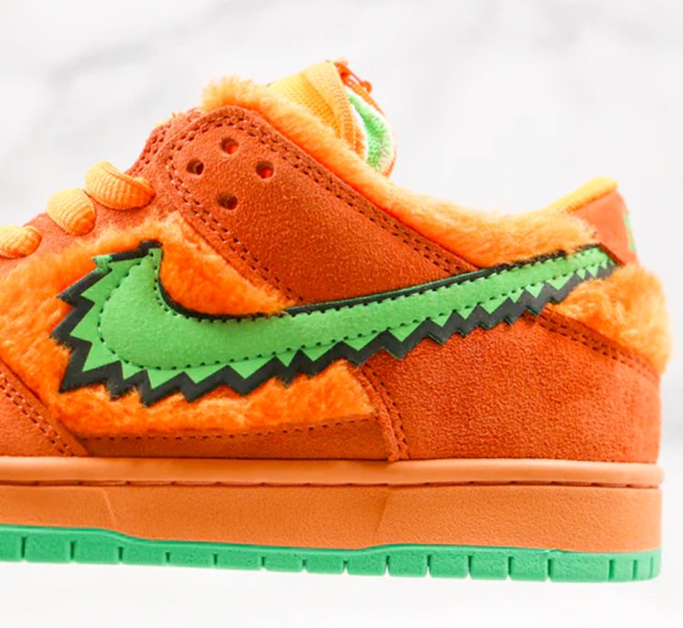 Grateful Dead X Nike Sb Dunk Orange Bear Cj5378-800