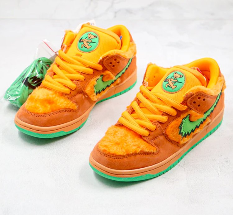 Grateful Dead X Nike Sb Dunk Orange Bear Cj5378-800