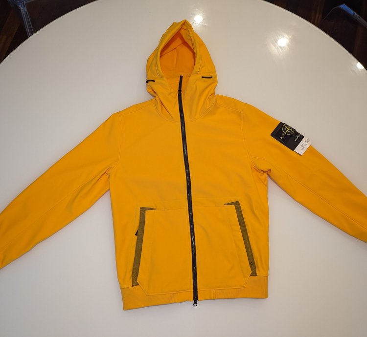 Nylon Fleece-lined Logo Patch Hooded Zip-up Jacket