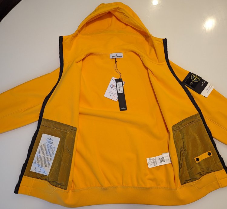 Nylon Fleece-lined Logo Patch Hooded Zip-up Jacket