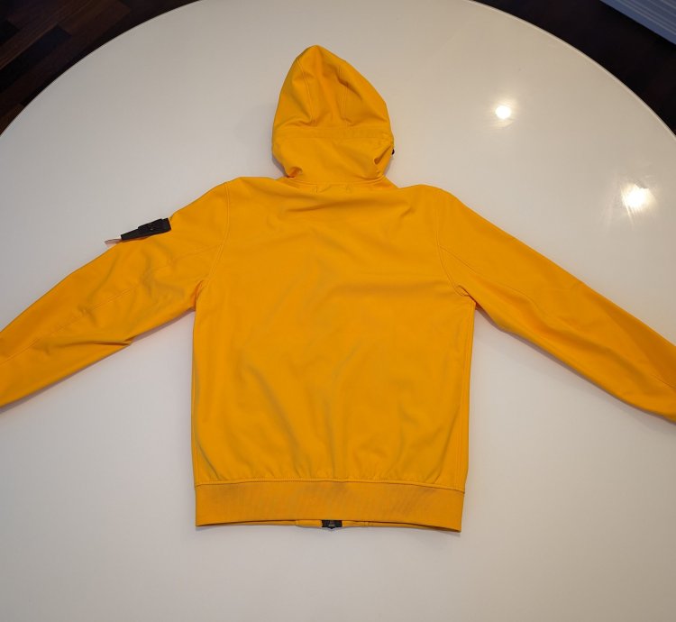 Nylon Fleece-lined Logo Patch Hooded Zip-up Jacket