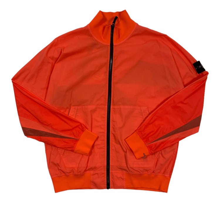 Nylon Grid Zip Up Jacket Pink