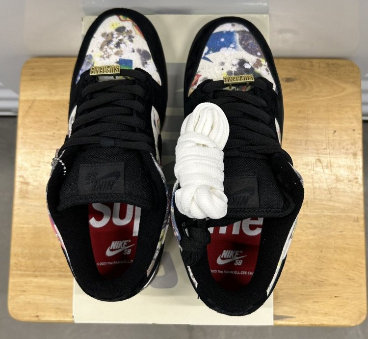 Nike Sb Dunk Low Supreme Rammellzee Size 9 Black New
