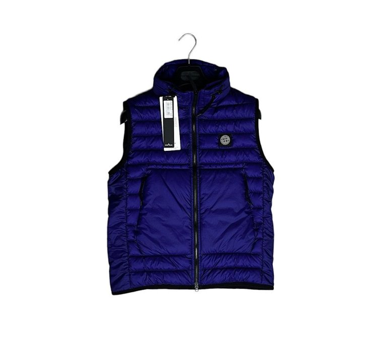 Quilted Down G0224 Bio-based Ripstop Nylon Blue Vest