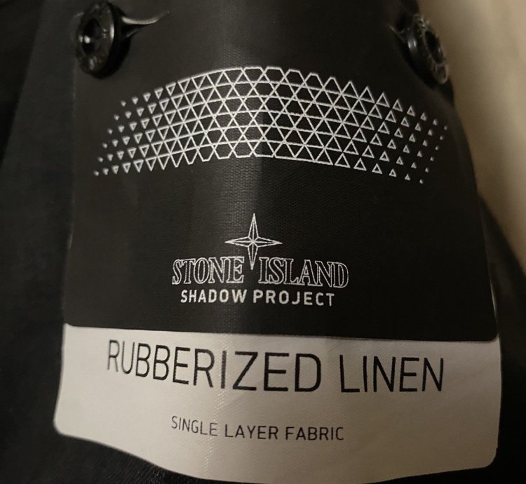 Rubberized Linen Fishtail Parka