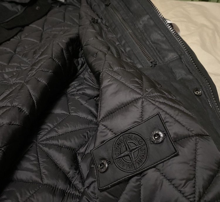Rubberized Linen Fishtail Parka