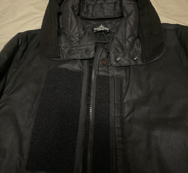 Rubberized Linen Fishtail Parka