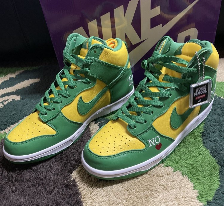 Nike Sb Supreme Dunk High Og Qs Brazil Dn3741700 Sz 9