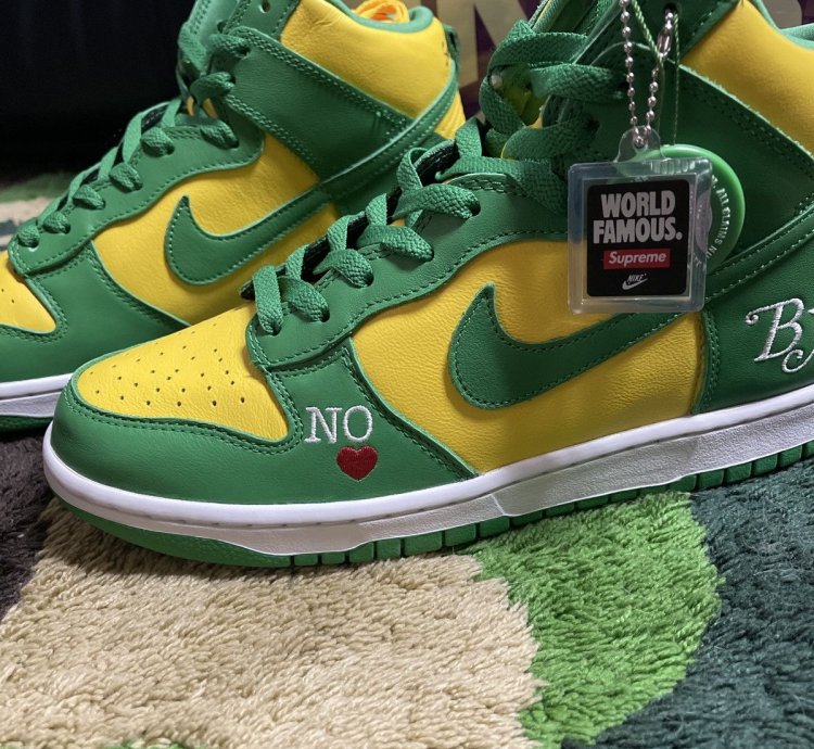 Nike Sb Supreme Dunk High Og Qs Brazil Dn3741700 Sz 9
