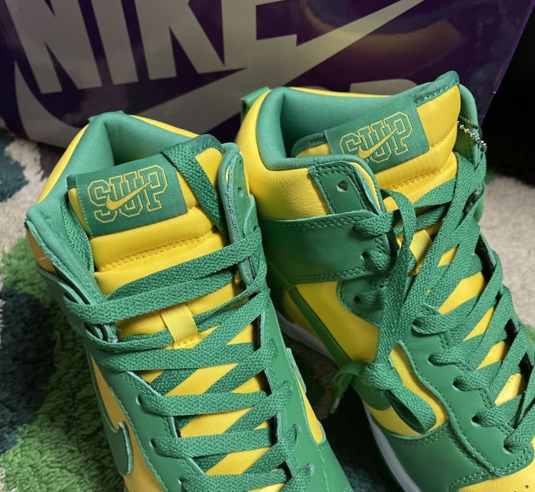 Nike Sb Supreme Dunk High Og Qs Brazil Dn3741700 Sz 9