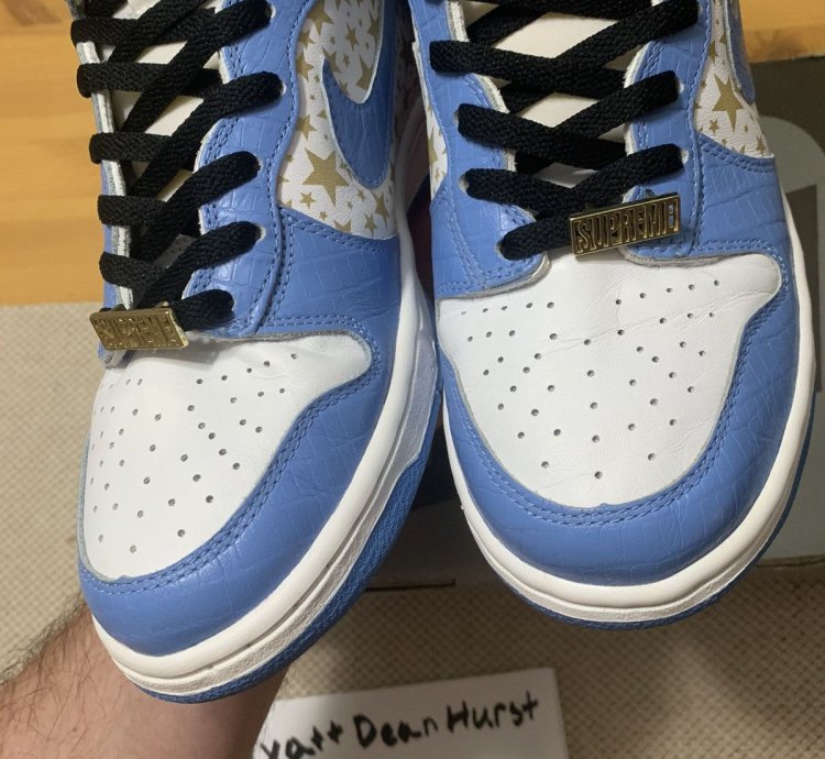 Nike Sb Supreme Dunk High Stars Blue