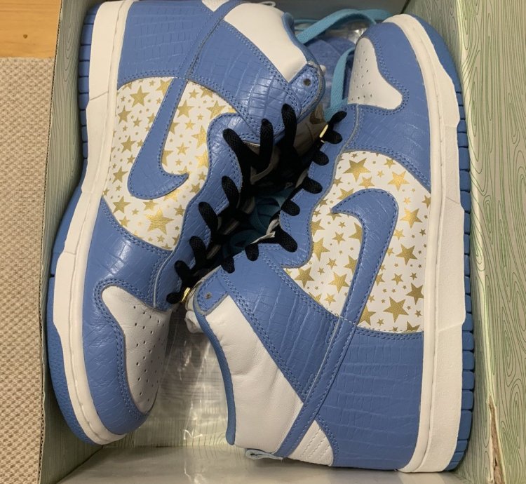 Nike Sb Supreme Dunk High Stars Blue