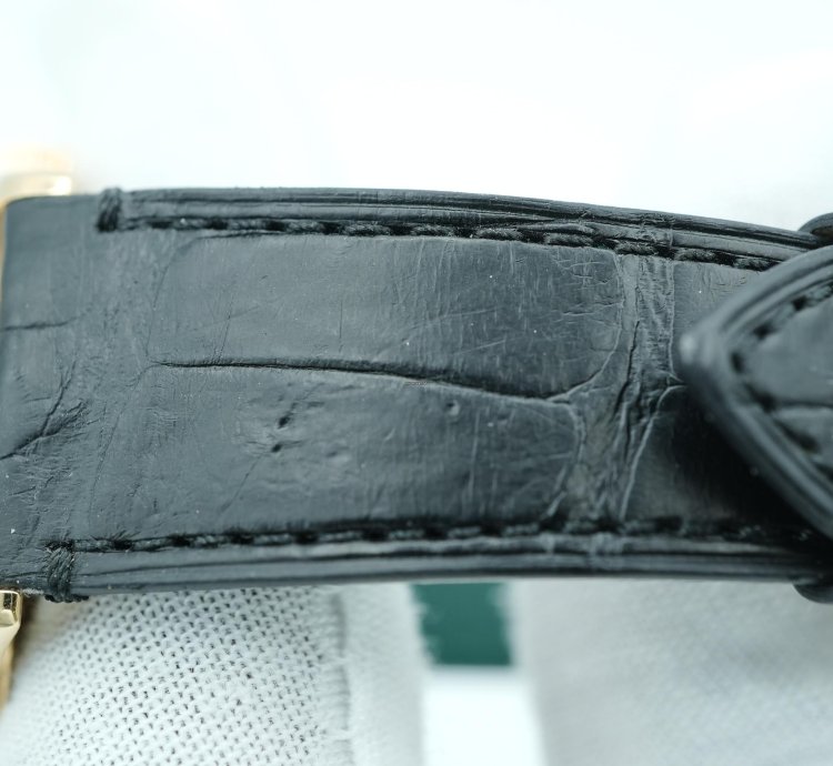 Rolex 1908 39 Mm Black Dial Black Leather Strap Complete Set 2024 Unworn 52508