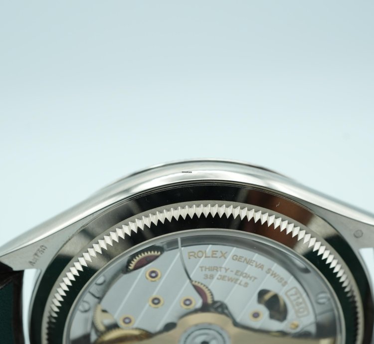 Rolex 1908 39 Mm White Dial Brown Leather Strap Complete Set 2024 Unworn 52509