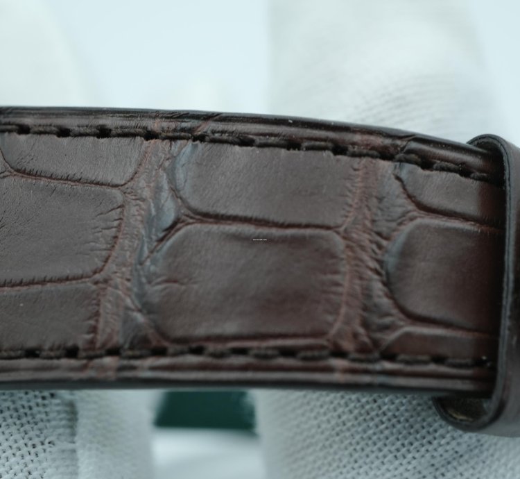 Rolex 1908 39 Mm White Dial Brown Leather Strap Complete Set 2024 Unworn 52509