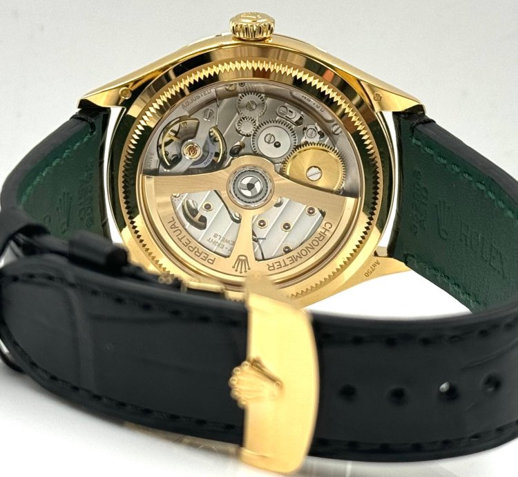 Rolex 1908 39mm Black Dial Yellow Gold 52508 Unworn 2024
