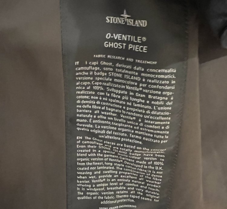 Stone Island -ventile Ghost Parka