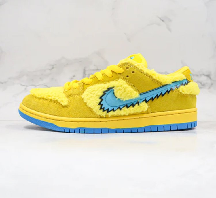 Grateful Dead X Nike Sb Dunk Bears Yellow Cj5378 700