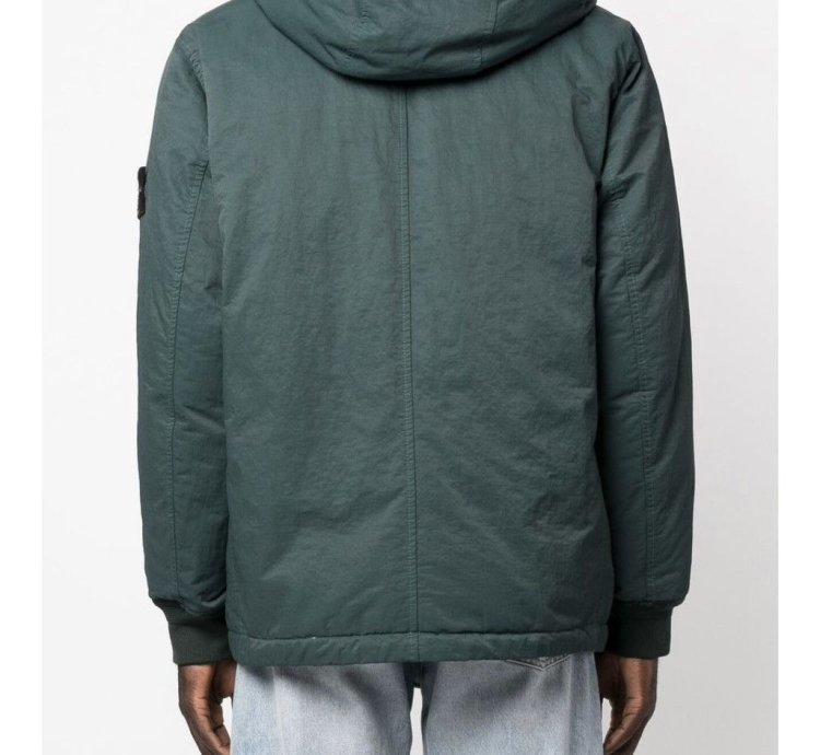 Stone Island 100 Down Compass Patch Jacket Green
