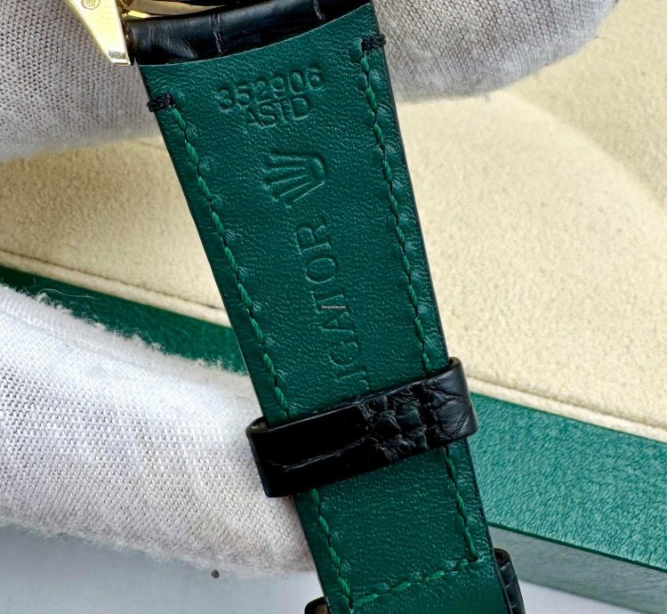 Rolex 1908 39mm Black Dial Yellow Gold Leather Strap 52508 Unworn 2024