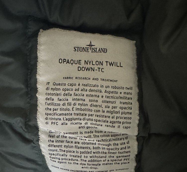 Stone Island 100 Down Compass Patch Jacket Green