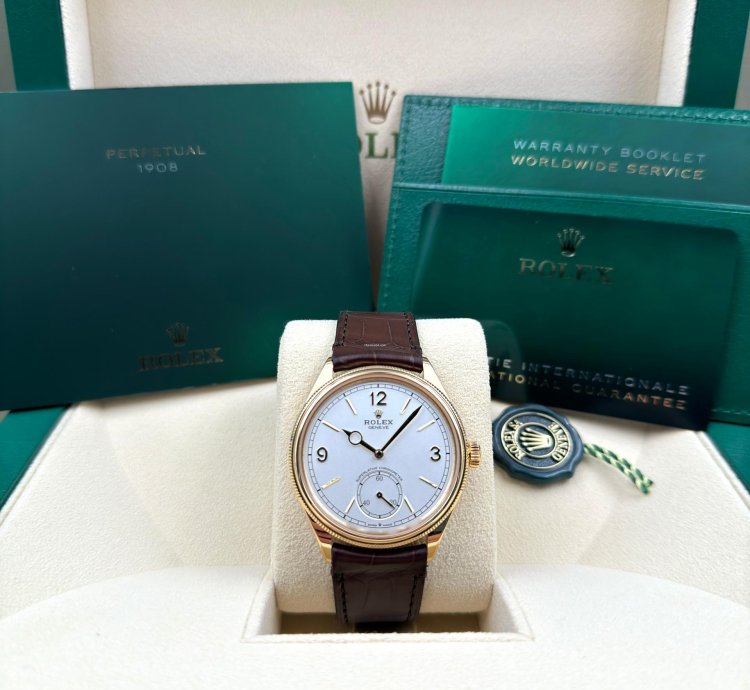 Rolex 1908 39mm White Dial Yellow Gold 52508 Unworn 2024
