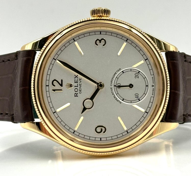 Rolex 1908 39mm White Dial Yellow Gold 52508 Unworn 2024