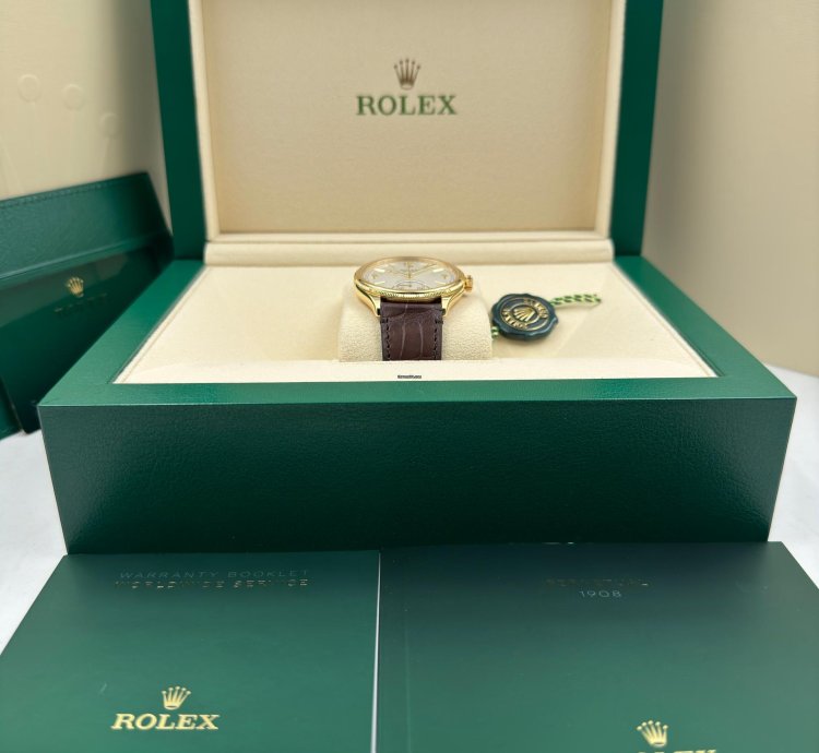 Rolex 1908 39mm White Dial Yellow Gold 52508 Unworn 2024