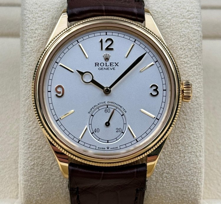 Rolex 1908 39mm White Dial Yellow Gold 52508 Unworn 2024