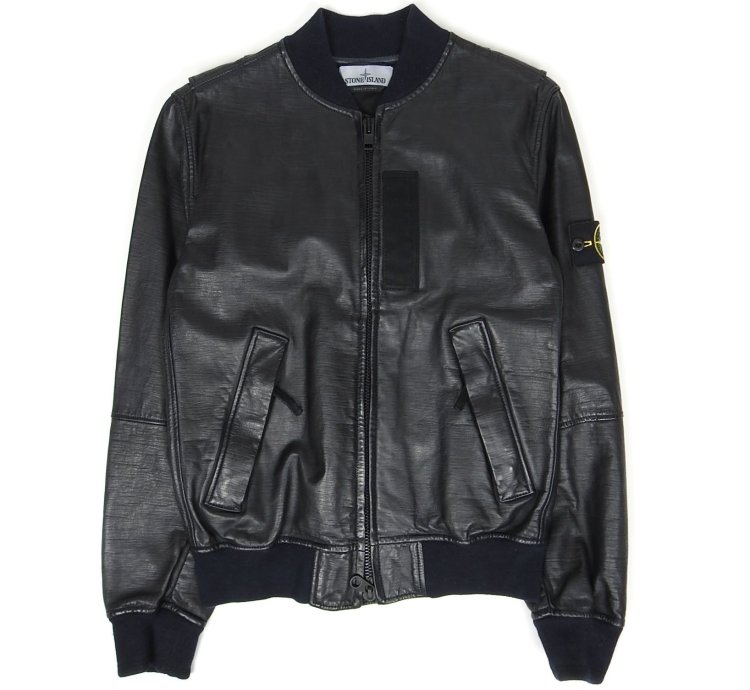 Stone Island 2015 Lightweight Leather Felfa Bomber
