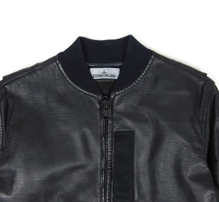 Stone Island 2015 Lightweight Leather Felfa Bomber