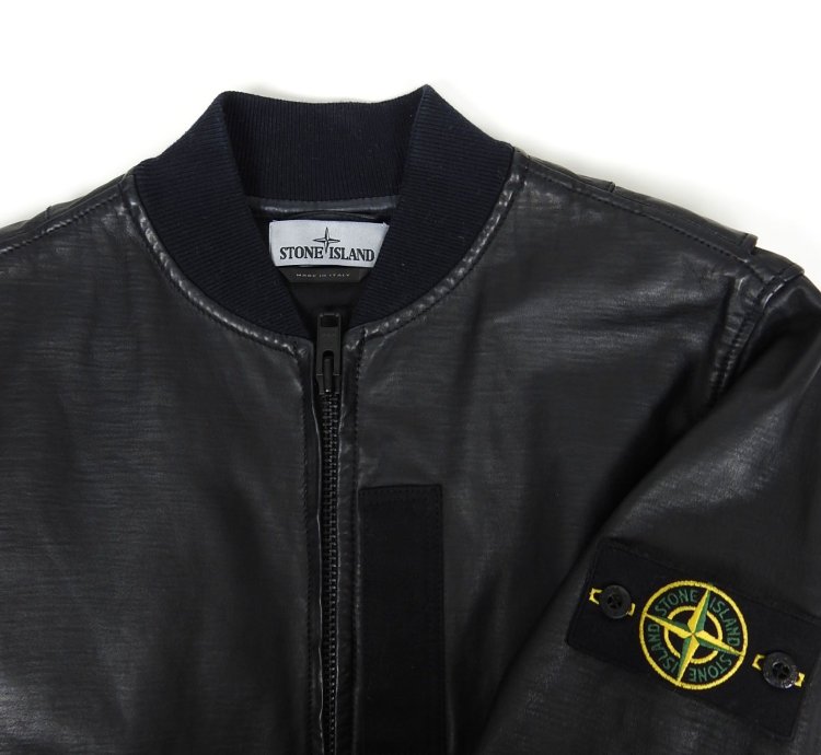 Stone Island 2015 Lightweight Leather Felfa Bomber
