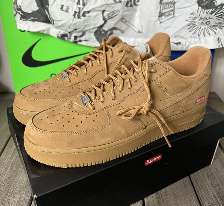 Nike Supreme Air Force 1 Low Wheat