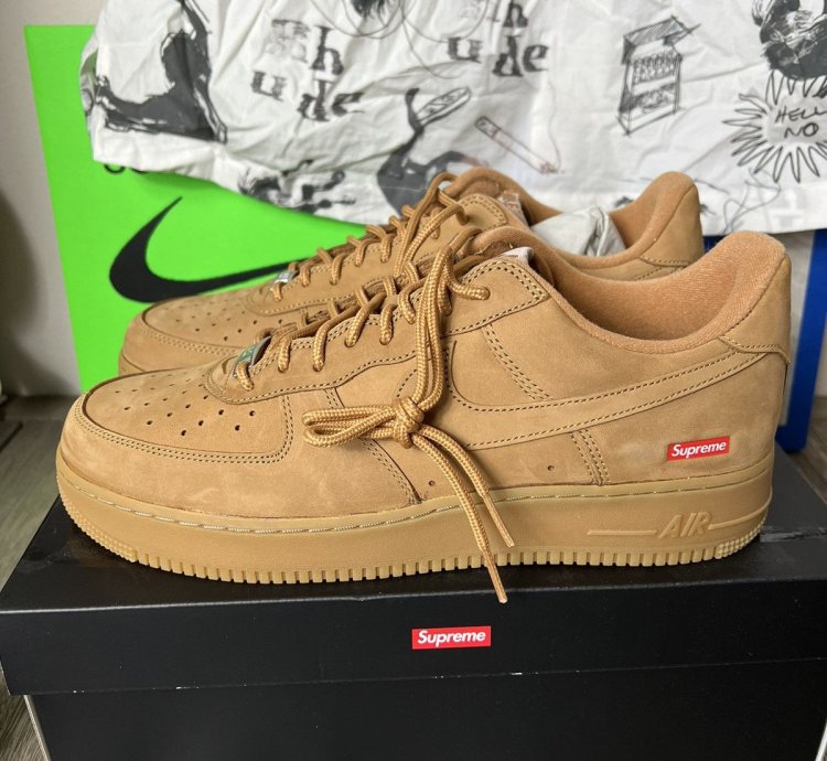 Nike Supreme Air Force 1 Low Wheat