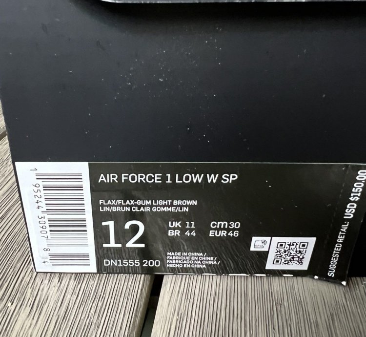 Nike Supreme Air Force 1 Low Wheat