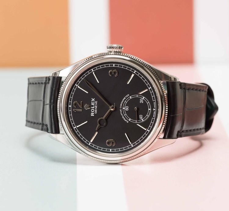 Rolex 1908 Matte Black Dial White Gold 39mm 52509 - Unworn Box Papers 2025