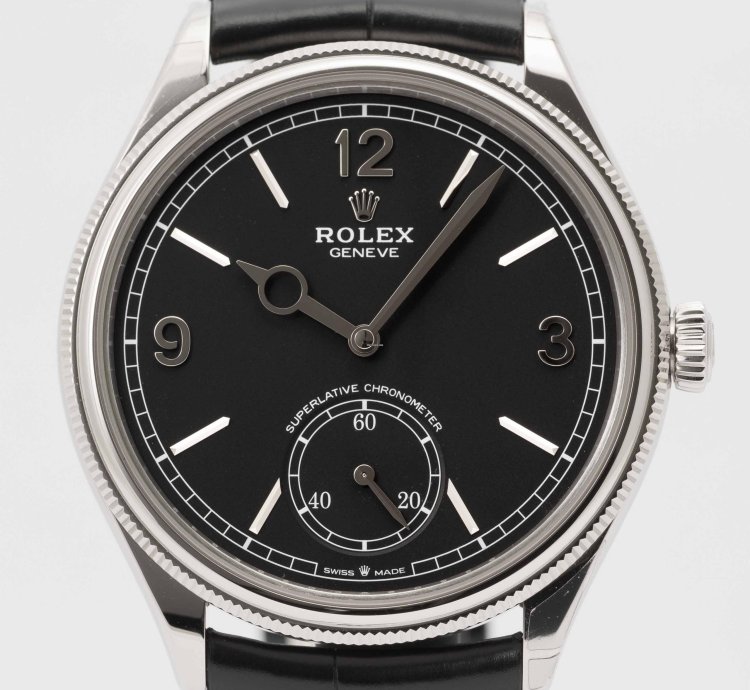 Rolex 1908 Matte Black Dial White Gold 39mm 52509 - Unworn Box Papers 2025