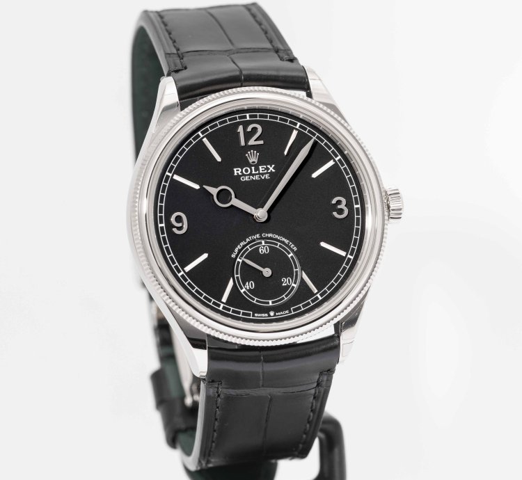 Rolex 1908 Matte Black Dial White Gold 39mm 52509 - Unworn Box Papers 2025