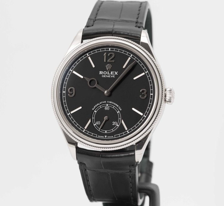 Rolex 1908 Matte Black Dial White Gold 39mm 52509 - Unworn Box Papers 2025
