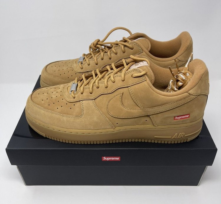 Nike Supreme Air Force 1 Low Wheat Dn1555-200 Size 13