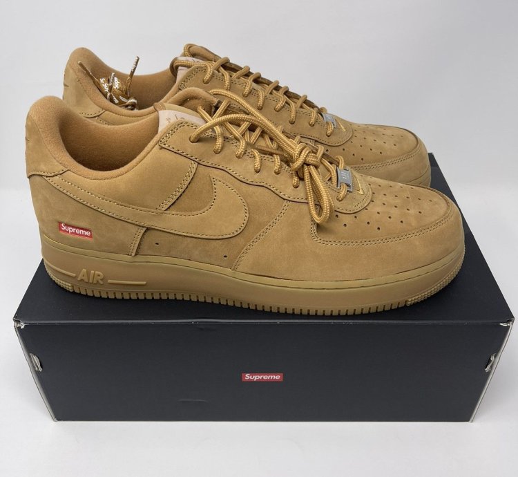 Nike Supreme Air Force 1 Low Wheat Dn1555-200 Size 13