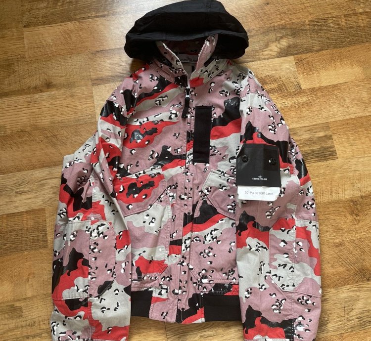 Stone Island 3c Pu Desert Camo Jacket