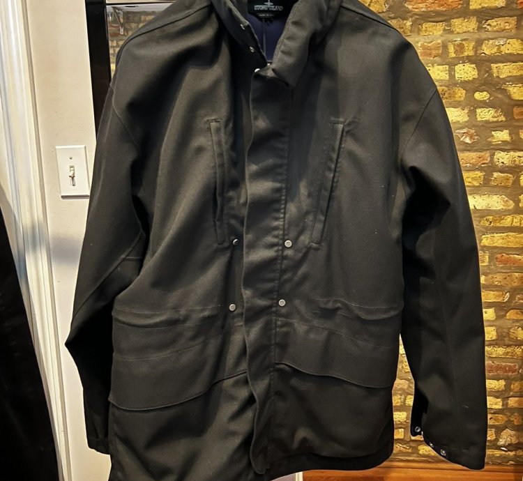 Stone Island 40201 Jacket In Black Purple