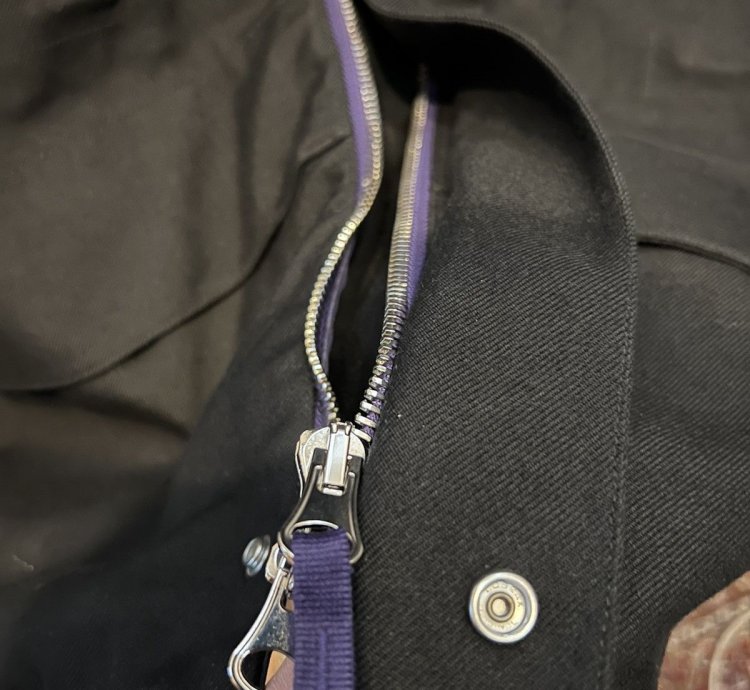 Stone Island 40201 Jacket In Black Purple
