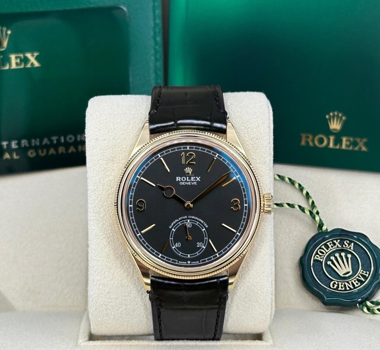 Rolex 1908 Unworn 2024 Perpetual 1908 Yellow Gold Black Dial 52508-0002 Complete