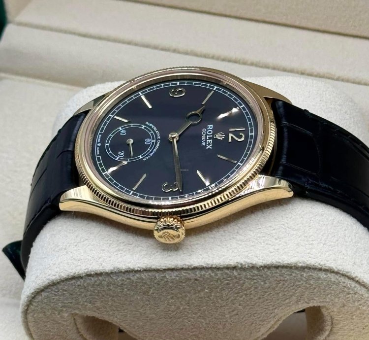 Rolex 1908 Unworn 2024 Perpetual 1908 Yellow Gold Black Dial 52508-0002 Complete